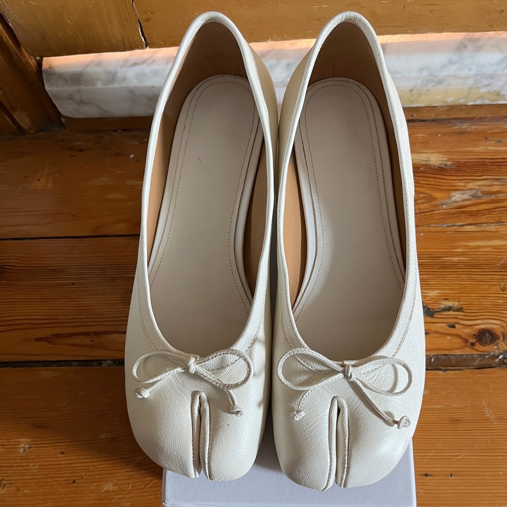 low heel tabi ballerina shoes